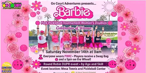 BARBIE PINK PICKLEBALL TOURNAMENT