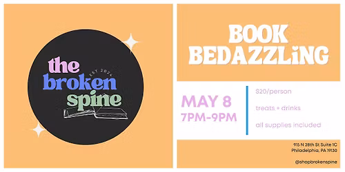 Book Bedazzling at Broken Spine