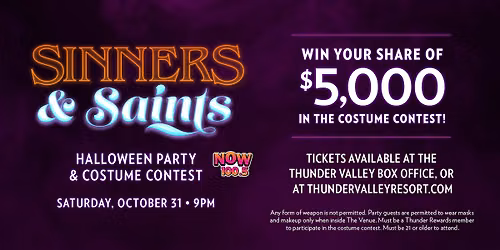 Sinners & Saints Halloween Party & Costume Contest (21+)