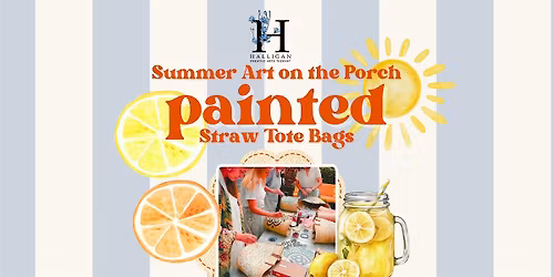 Summer on the Porch: Painted Straw Tote Bags