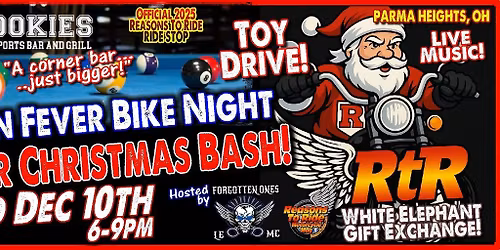 ROOKIES Cabin FEVER Bike Night w\/ REASONS TO RIDE!