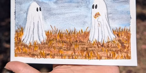 Watercolor Ghost Scene