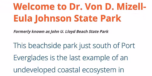 FIGHT for Florida Parks, Broward 