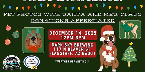 Paws with Claus! Pet Photos with Santa and Mrs. Claus