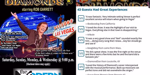 "KING OF DIAMONDS" - The Ultimate Neil Diamond Experience starring Rob Garrett