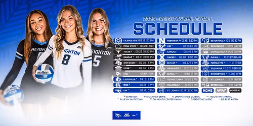 Georgetown Hoyas at Creighton Bluejays Womens Volleyball