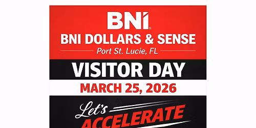 BNI Visitor\u2019s Day - Dollars and Sense PSL