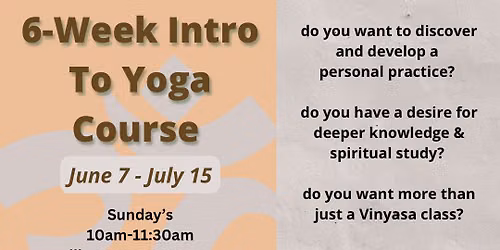 6 Week Intro to Yoga