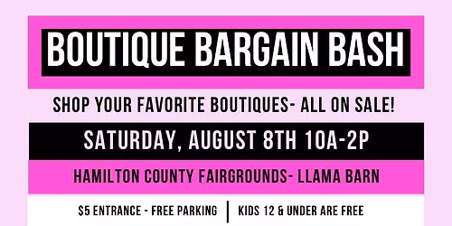 Boutique Bargain Bash- Summer 2026