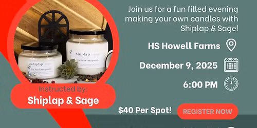 Candle Making Class with Shiplap & Sage 12\/9\/25