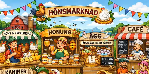 Familjedag med h\u00f6ns och sm\u00e5djursmarknad vid Ekolsunds Slott.