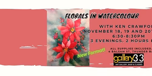 Florals in Watercolour with Ken Crawford