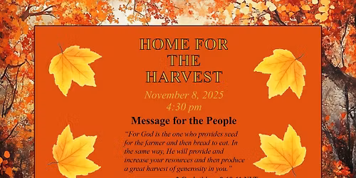 Home for the Harvest!