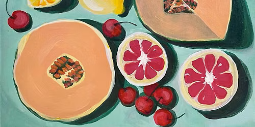 Paint & Sip Citrus & Cantaloupe: Acrylic Techniques in Light & Form