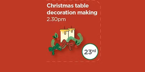Christmas table decoration making