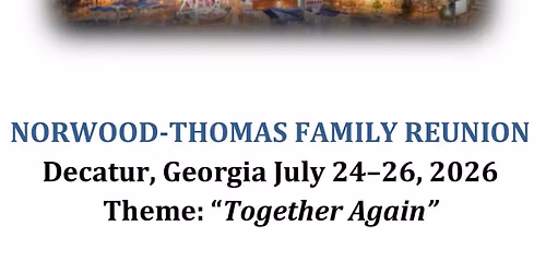 Norwood/Thomas Family Reunion 2026