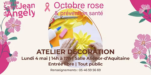 Atelier d\u00e9corations Octobre Rose & Pr\u00e9vention Sant\u00e9 2026