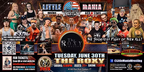 Danbury, CT - Little Mania Mini Wrestling @ The Roxy