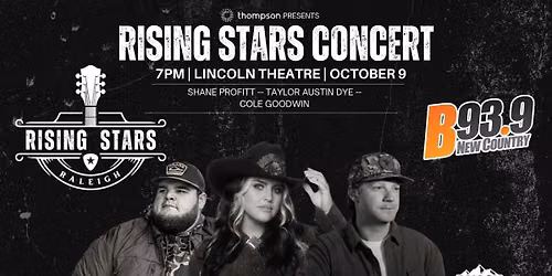 B93.9's Rising Stars: Shane Profitt Taylor Austin Dye & Cole Goodwin