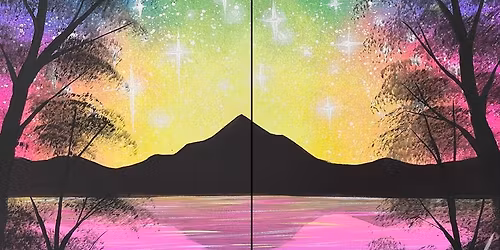 Date Night - Vibrant Galaxy Forest (Add A Candle)