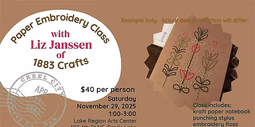 Paper Embroidery with Liz Janssen of 1883 Crafts