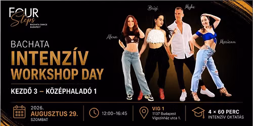 BACHATA INTENZ\u00cdV WORKSHOP DAY\ud83d\udd25 (Kezd\u0151 3 \u2192 K\u00f6z\u00e9phalad\u00f3 1)