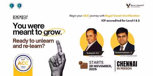 Regal Coach Certification | ICF ACC Batch | Chennai | In Person