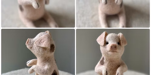 Little Piglet Needle Felting Workshop with Jo Gardiner 