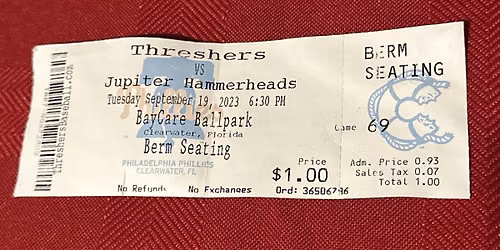 Clearwater Threshers at Jupiter Hammerheads at Roger Dean Stadium