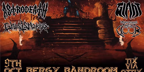 Astrodeath (NSW), GIANT, Ghostsmoker, Double-Barrel Megadoob at The Bergy Bandroom 9th Oct
