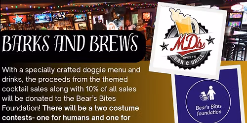 SPOOKTACULAR Barks and Brews at MD\u2019s Sports Bar and Grill