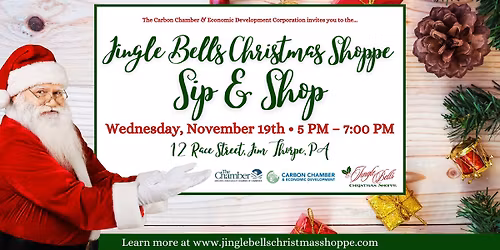 Jingle Bells Christmas Shoppe Sip & Shop
