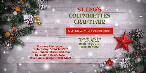 St. Leo's Columbiettes 2nd Annual Craft Fair