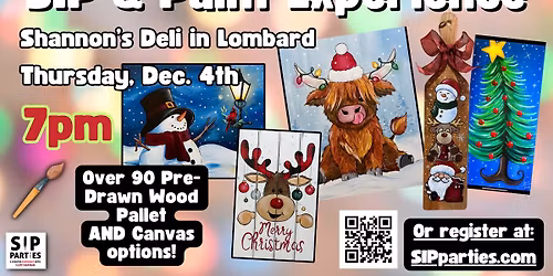 Pre-Drawn SIP & Paint Experience!