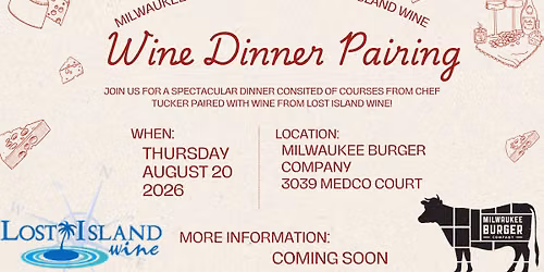 Wine Dinner Pairing - MBC & Lost Island Wine