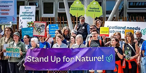 Stand Up for Nature - 4 June demo outside Scottish parliament