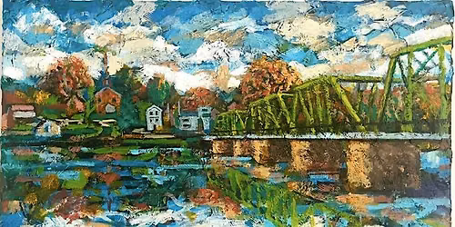 Painting Historical Washington Crossing Fall Foliage