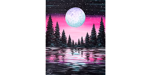 Vibrant Moon Forest - Paint and Sip in Houston | Classpop!\u2122