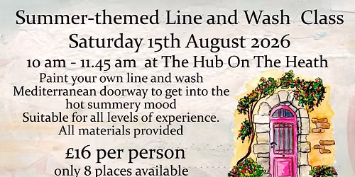 Summer-themed Line & Wash Class