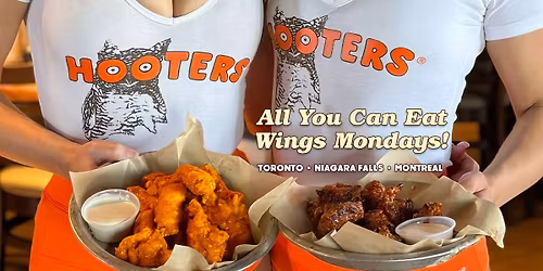 All You Can Eat Wings every Monday at Hooters!