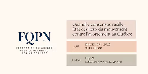 Lancement du rapport de recherche sur le mouvement contre l'avortement au Qu\u00e9bec