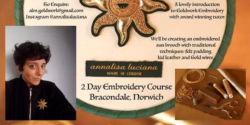 Eye of Helios, 2 day Embroidery Course