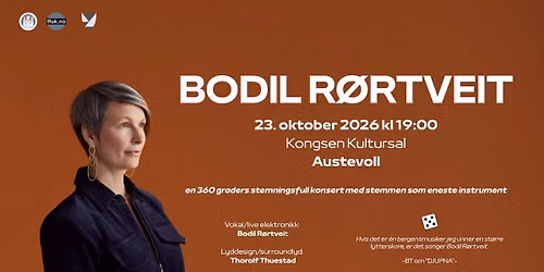 Stemningsfull konsert med Bodil R\u00f8rtveit - Kongsen Kultursal, Austevoll