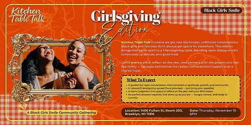 NYC Girlsgiving: Kitchen Table Talk Edition