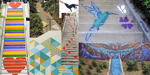2026 Painted Stairways Tour #1 - 6.4 mi 14 painted stairs