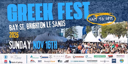 GREEK FEST @BAY ST, BRIGHTON LE SANDS