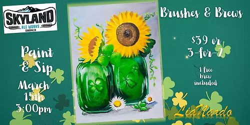 Shamrocks & Sunflowers St. Paddy's Event w\/LiaNardo Mobile Paint & Sip