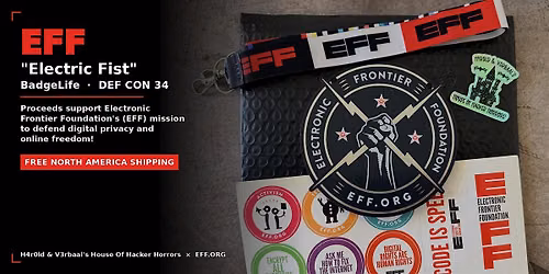 EFF "Electric Fist" BadgeLife (DEF CON 34)