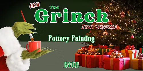 The Grinch Themed Pottery Painting Night