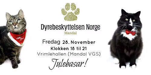 Dyrebeskyttelsen Norge Mandal, Julebasar 2025